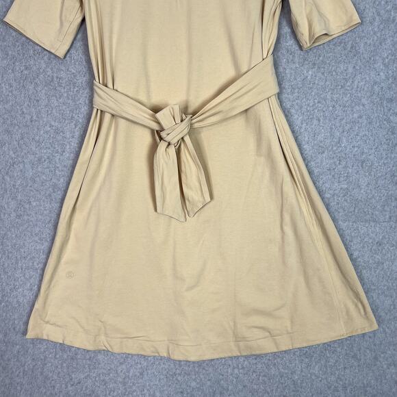 Lululemon Prosecco Cotton Wrap Front T Shirt Dress Size 2 - Picture 8 of 10